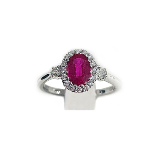 14k White Gold Ruby Ring