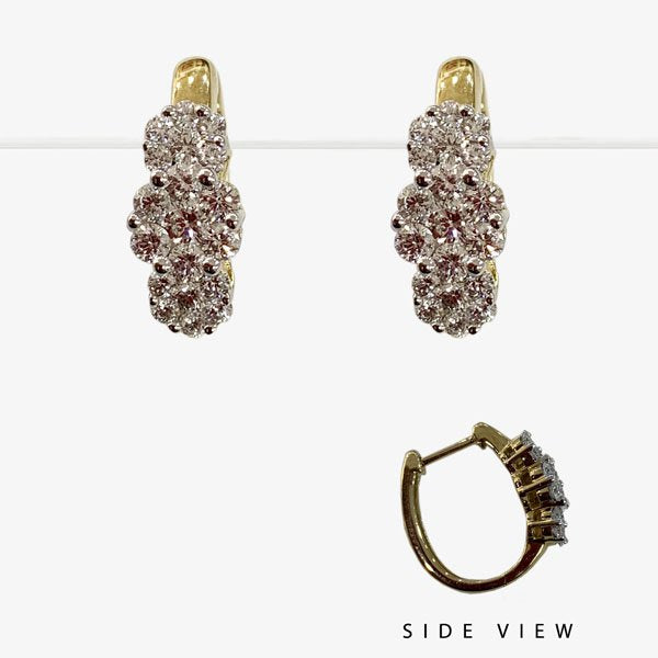 14k Yellow Gold Diamond Earrings