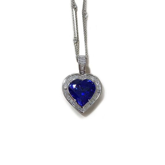 14k White Gold Tanzanite Pendant