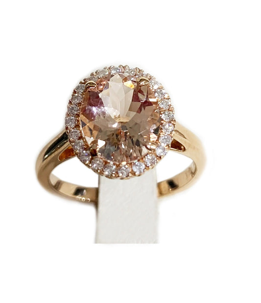 14k Rose Gold Morganite Ring