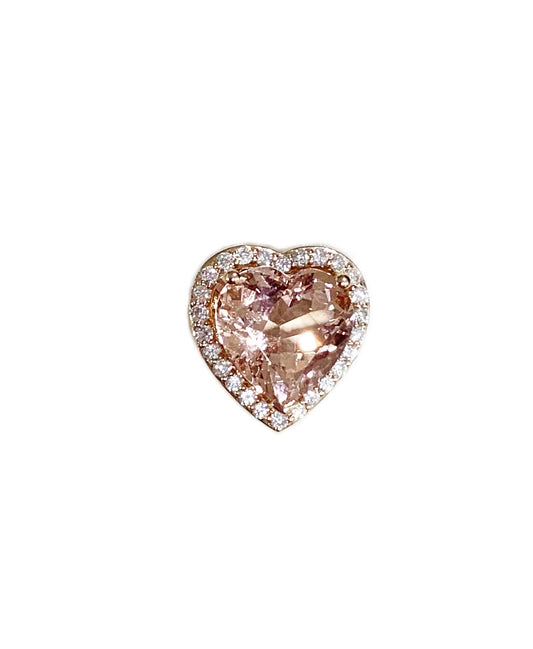 14k Rose Gold Morganite Pendant