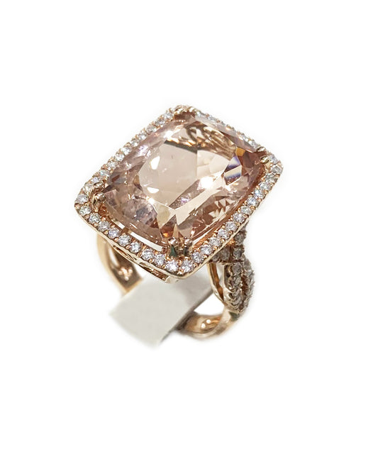 14k Rose Gold Morganite Ring