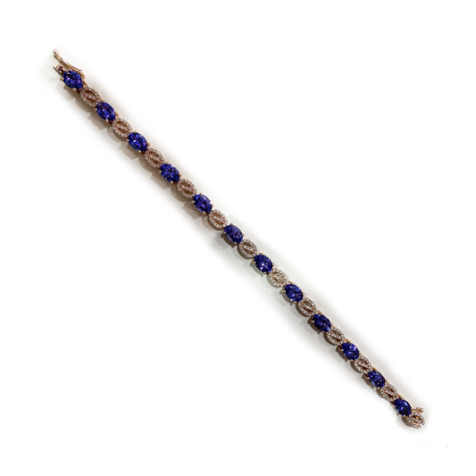 14k Yellow Gold Tanzanite Bracelet