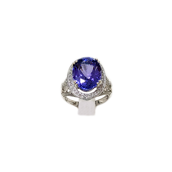 14k White Gold Tanzanite Ring