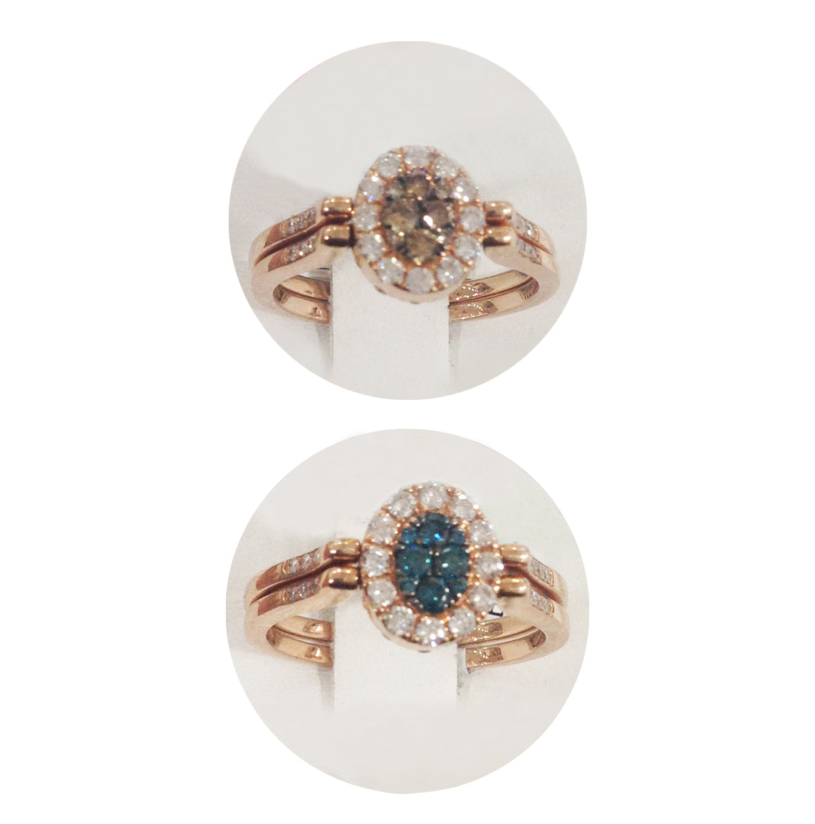 Chocolate & Blue Diamond Reversible Ring