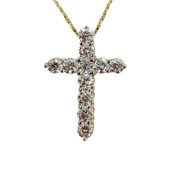 14k Yellow Gold Diamond Pendant