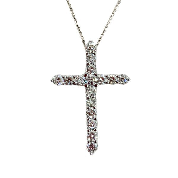 14k White Gold Diamond Pendant