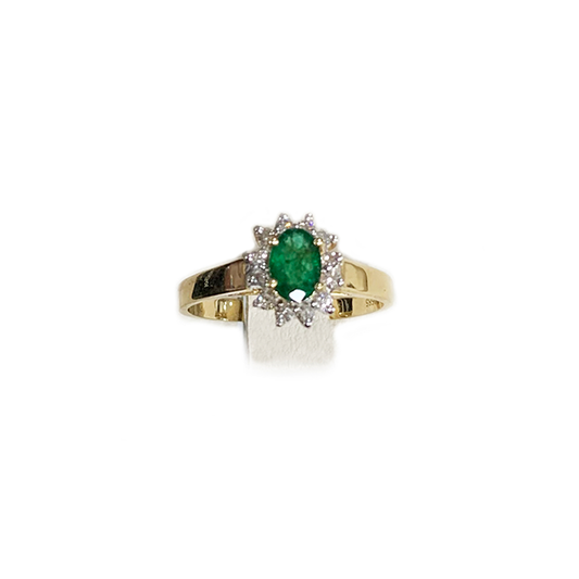 14k Yellow Gold Emerald Ring