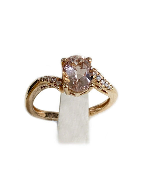 14k Rose Gold Morganite Ring