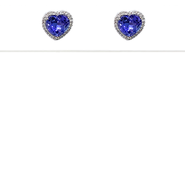 18k White Gold Tanzanite Earring