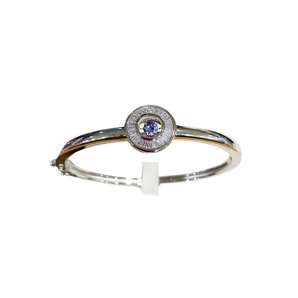 Sterling Silver Tanzanite Bangle
