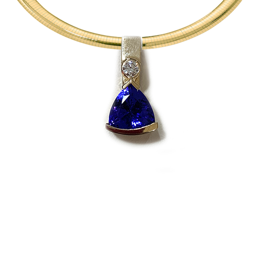 14k Yellow Gold Tanzanite Pendant