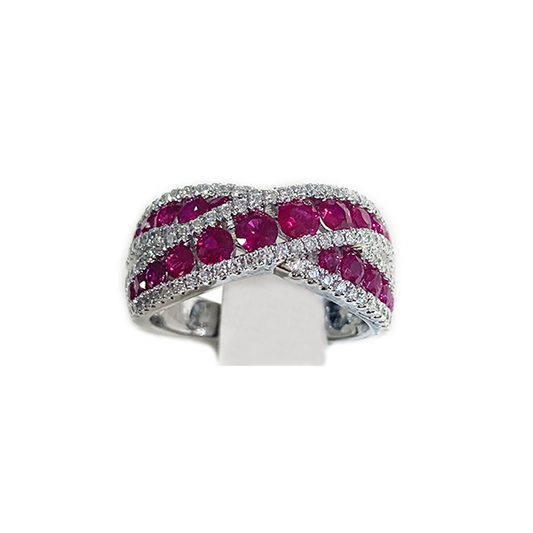 14k White Gold Ruby Ring