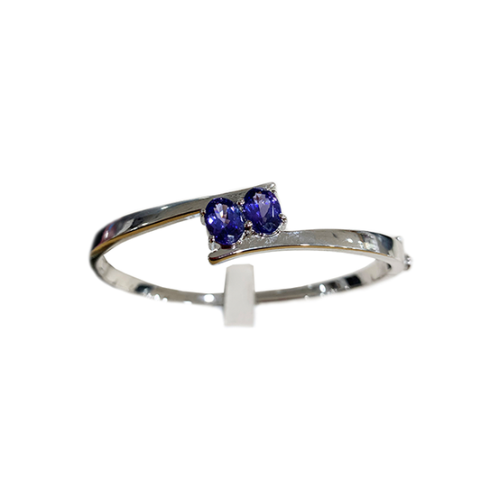 Sterling Silver Tanzanite Bangle