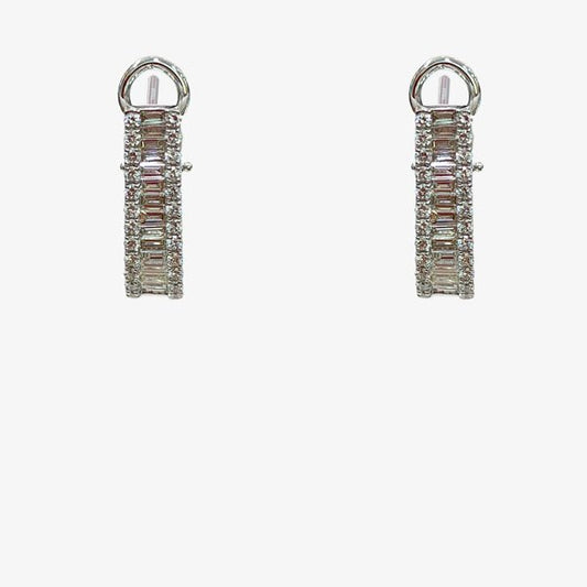 14k White Gold Diamond Earrings