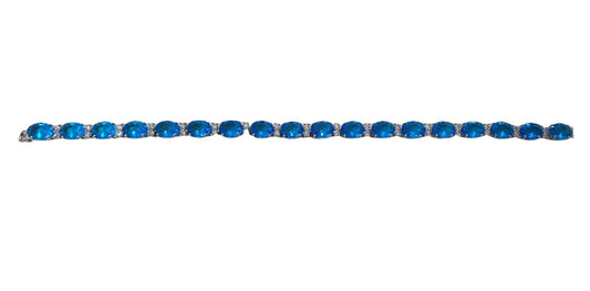 Sterling Silver Blue Topaz Bracelet