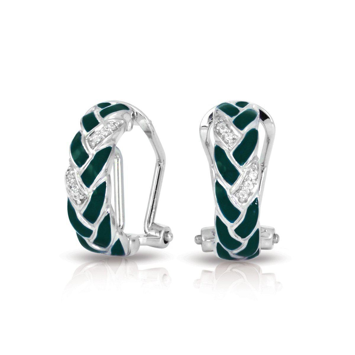 Braid Earrings with Stones