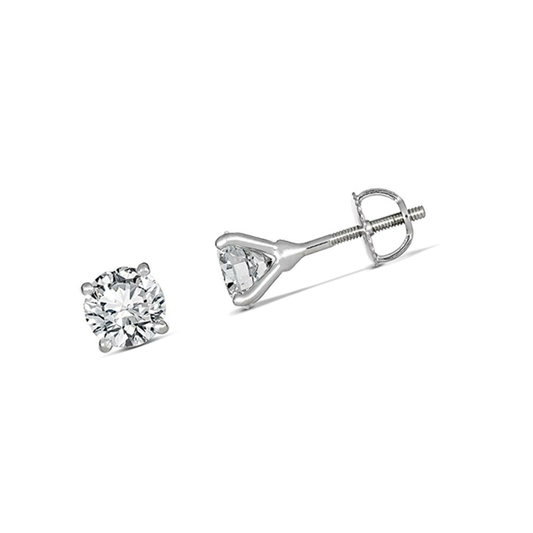14k White Gold Diamond Studds