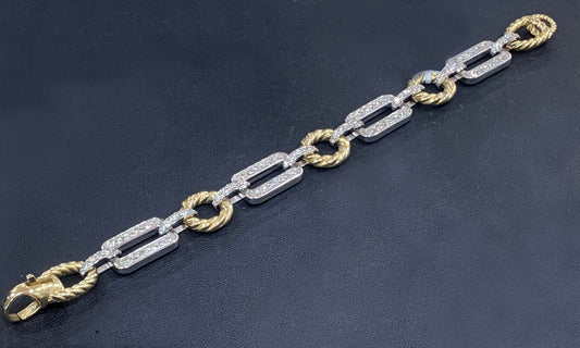 14KTT Diamond Bracelet