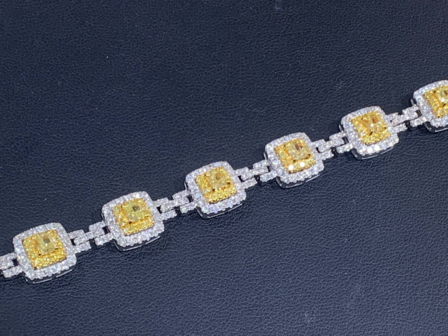 14k Gold Yellow Diamond Bracelet