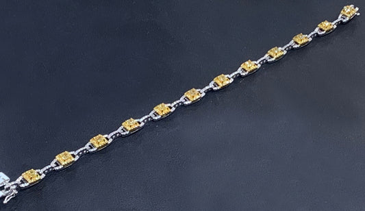 14k Gold Yellow Diamond Bracelet