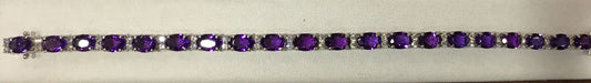 Sterling Silver Amethyst Bracelet