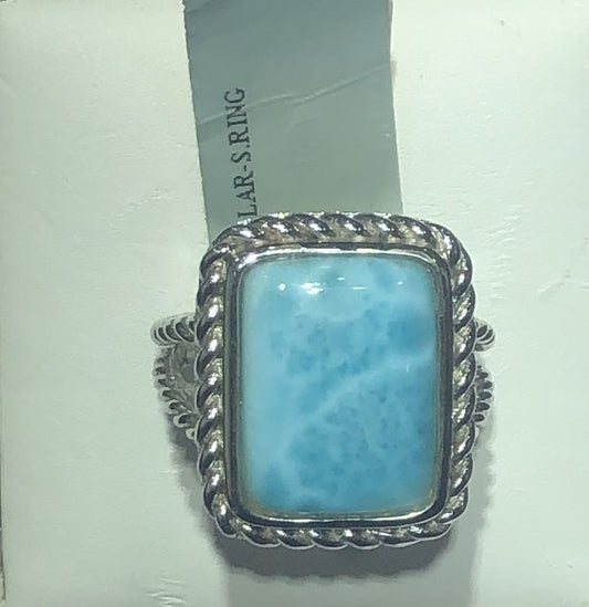 Sterling Silver Larimar Ring