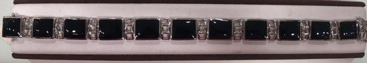 Sterling Silver Onyx Bracelet